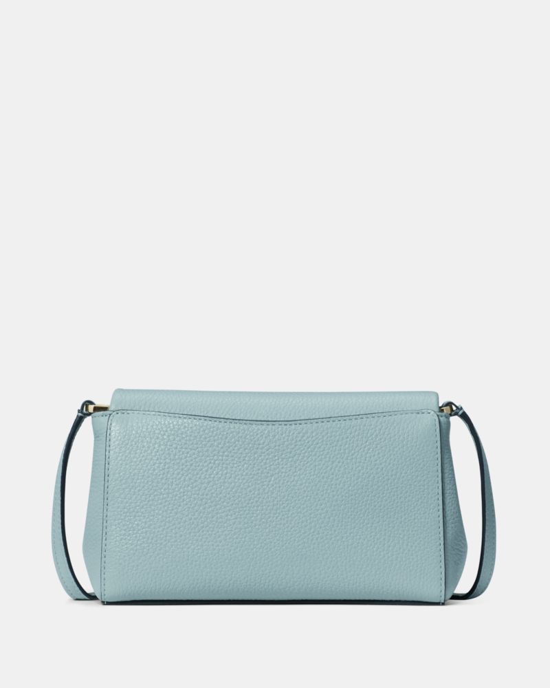 Kate Spade,Leila Mini Crossbody,Lining Leather,Crossbody,Logo,Metal,Lined,Casual,Blue