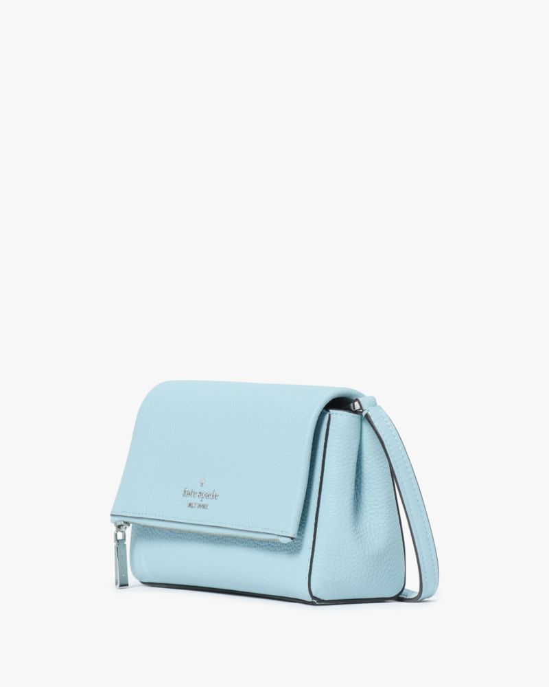 Kate Spade,Leila Mini Crossbody,Lining Leather,Crossbody,Logo,Metal,Lined,Casual,Blue