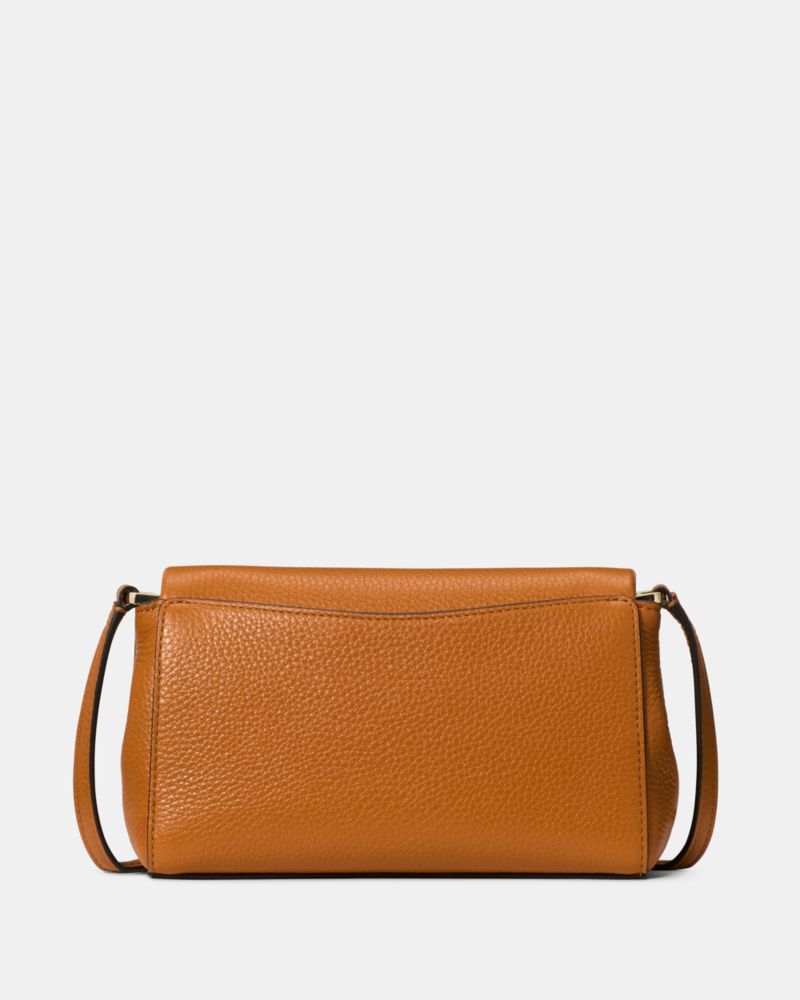 Kate Spade,Leila Mini Crossbody,Lining Leather,Crossbody,Logo,Metal,Lined,Casual,Brown