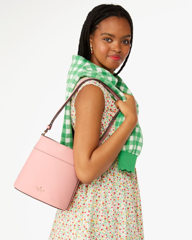 Kate Spade,Leila Small Bucket Bag,Peachy Rose