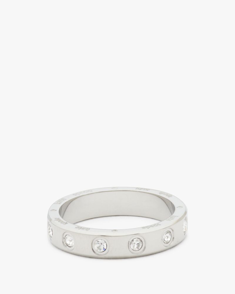 Kate Spade,Set In Stone Ring,Clear/Silver