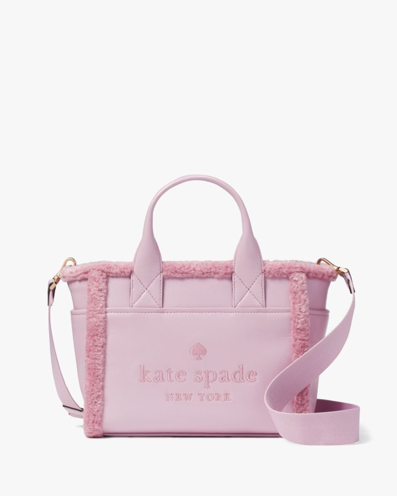 Kate Spade Ella Small Shearling Tote, Festive Pink - Handbags & Purses