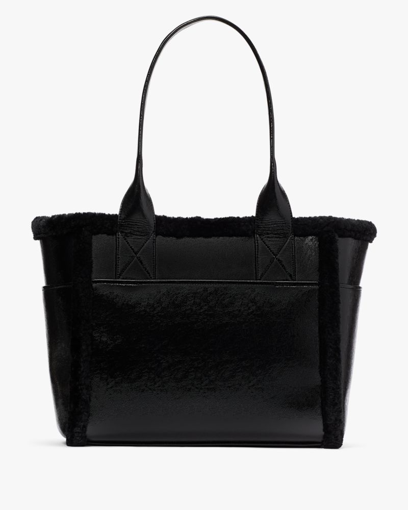 Black best sale shearling bag