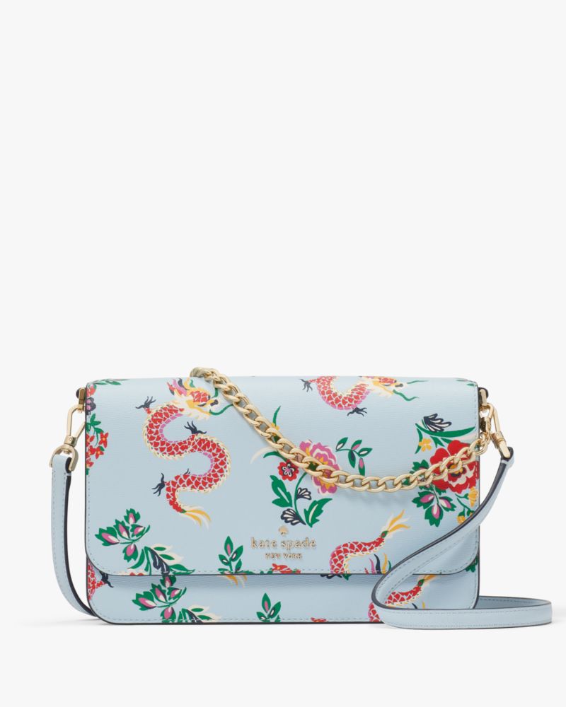 Kate Spade,Dragon Printed Flap Crossbody,Multi