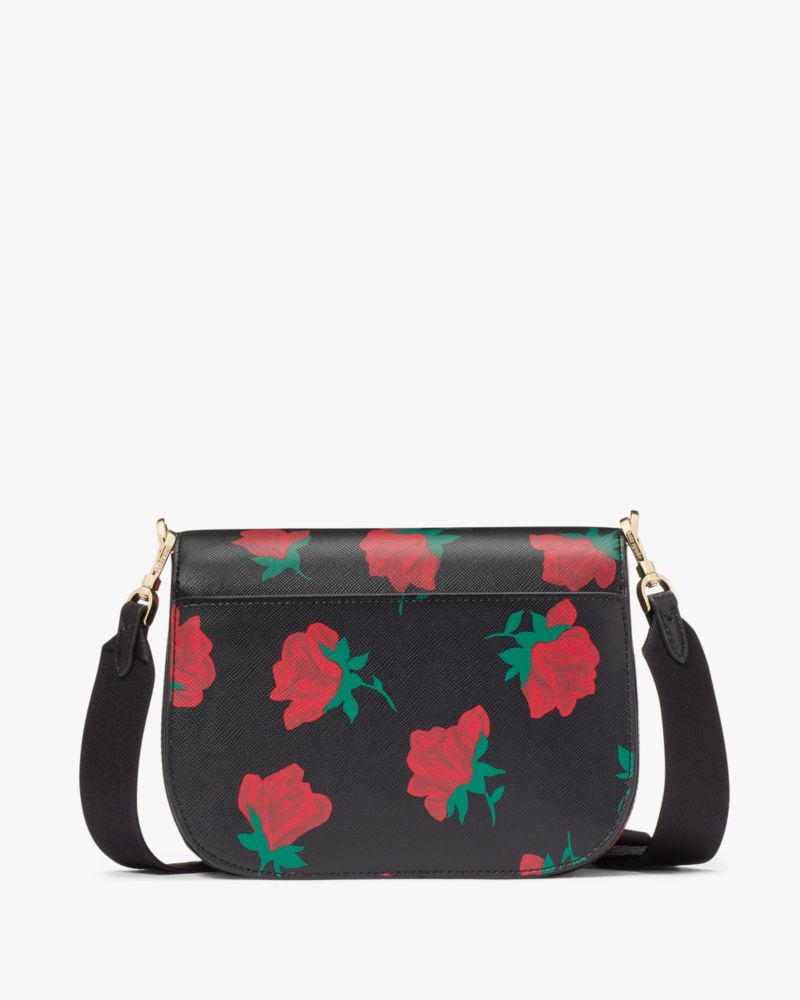 Kate spade black hot sale rose bag