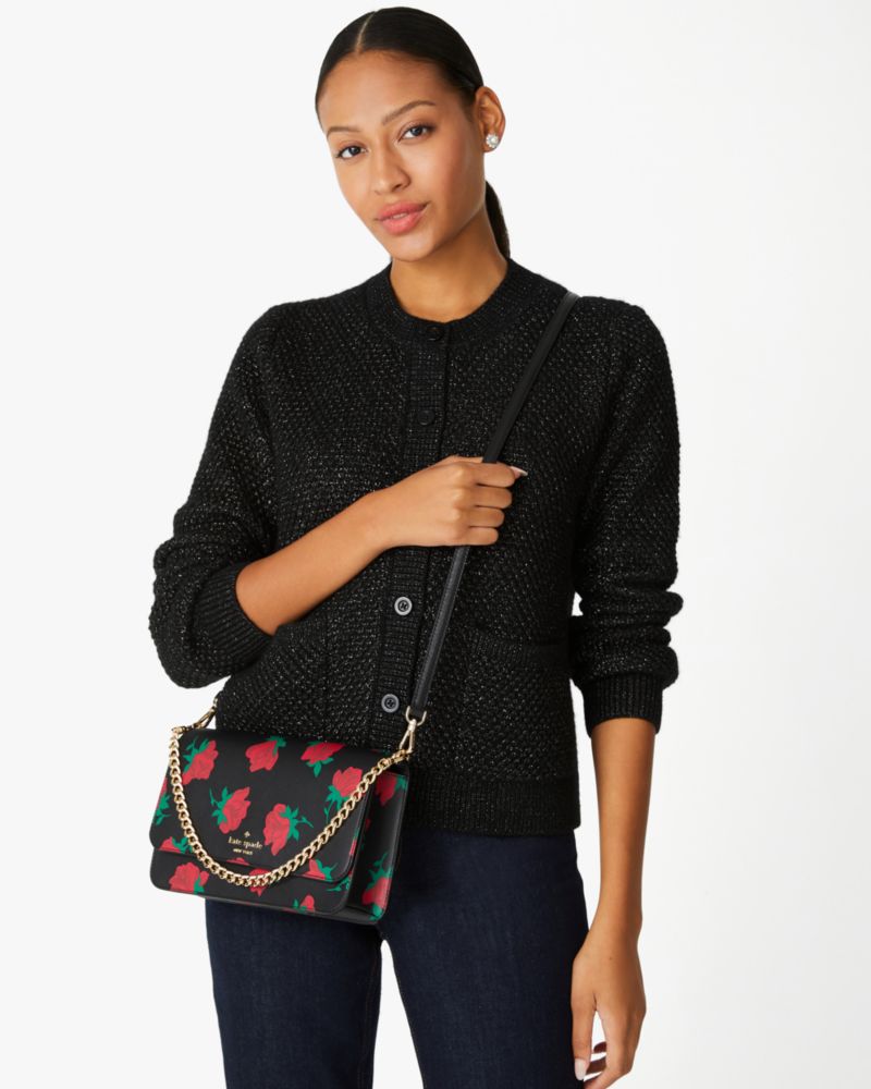 Kristi Poppy Printed Chain Flap Crossbody