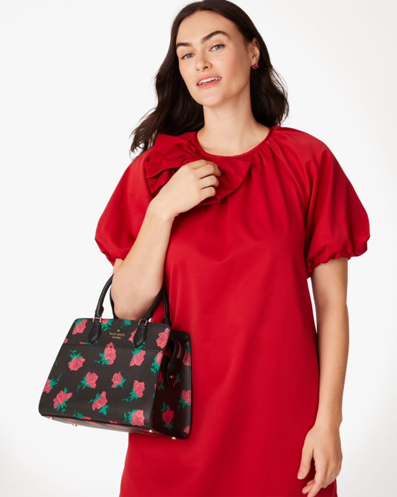 Madison Rose Toss Printed Medium Satchel | Kate Spade Outlet