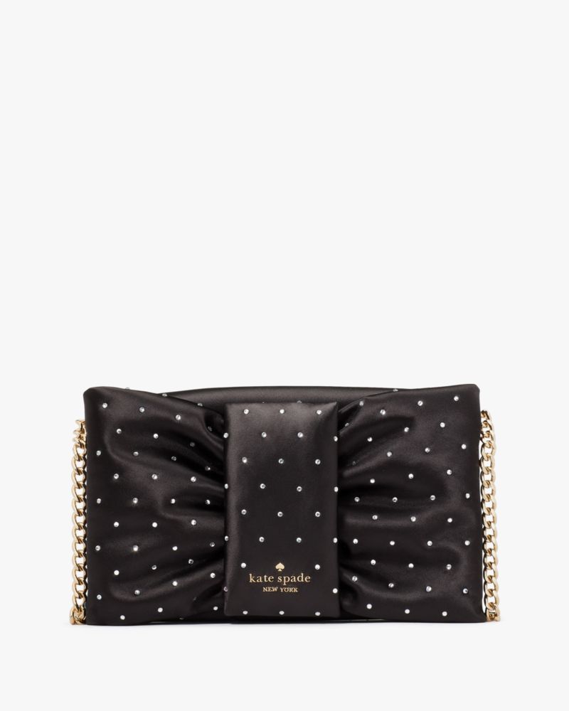 Kate Spade,Millie Bow Embellished Flap Crossbody,Black Multi