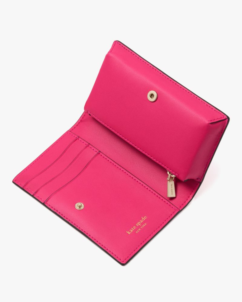 Kate Spade,Katy Small Bifold Snap Wallet,Wild Raspberry