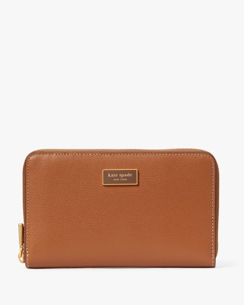 Kate Spade,Katy Medium Zip-around Wallet,Allspice Cake