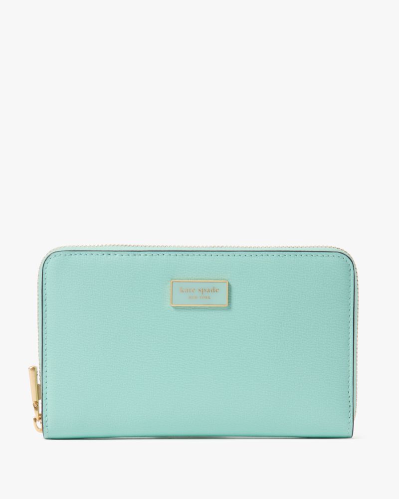 Kate Spade,Katy Medium Zip-around Wallet,Mint Liqueur