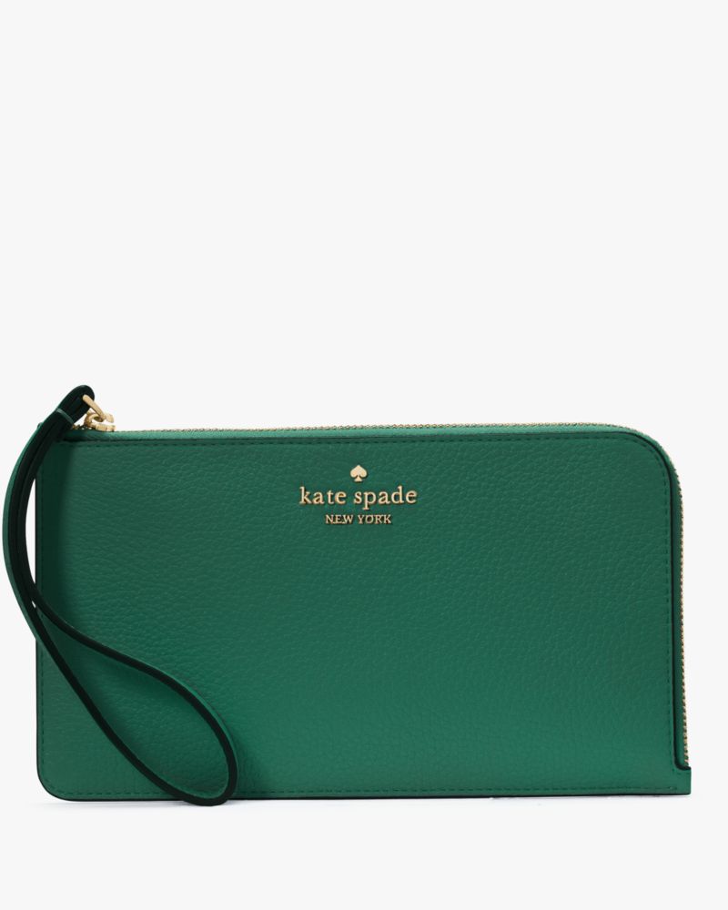 Kate Spade,Lucy Medium L Zip Wristlet,Arugula