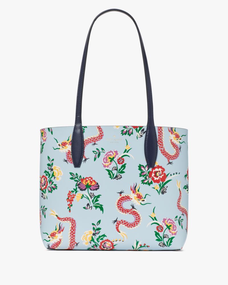 Kate Spade,Dragon Printed Reversible Small Tote,Multi