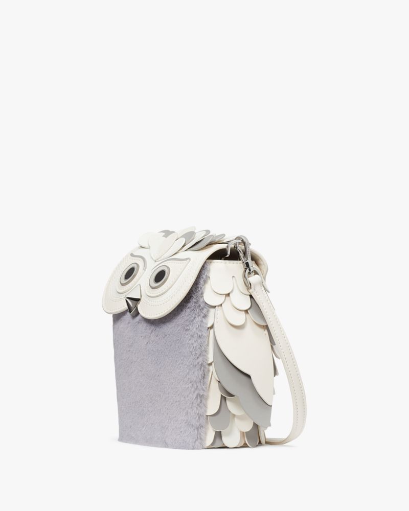 Kate Spade,Hoot 3D Owl Crossbody,Grey Multi