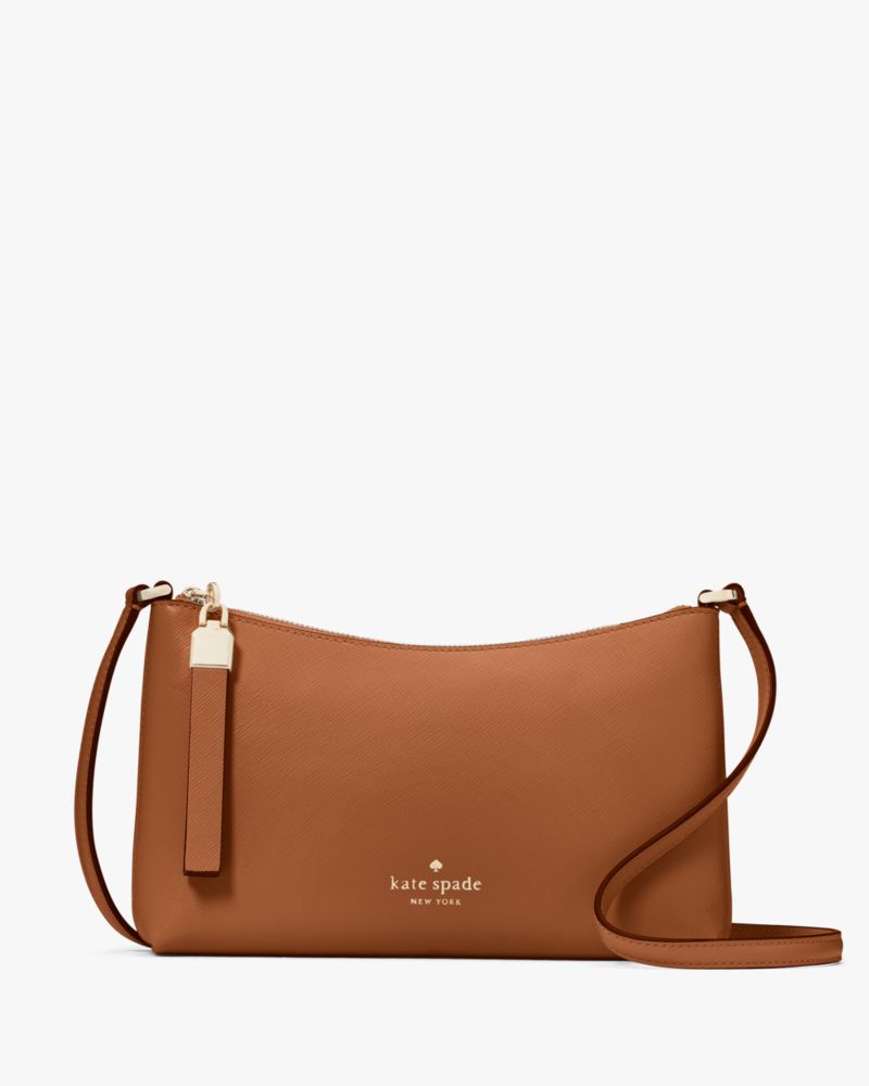 Kate Spade,Sadie Small Crossbody,Lining Leather,Crossbody,Metal,Logo,Word Embellishment,Lined,Casual,