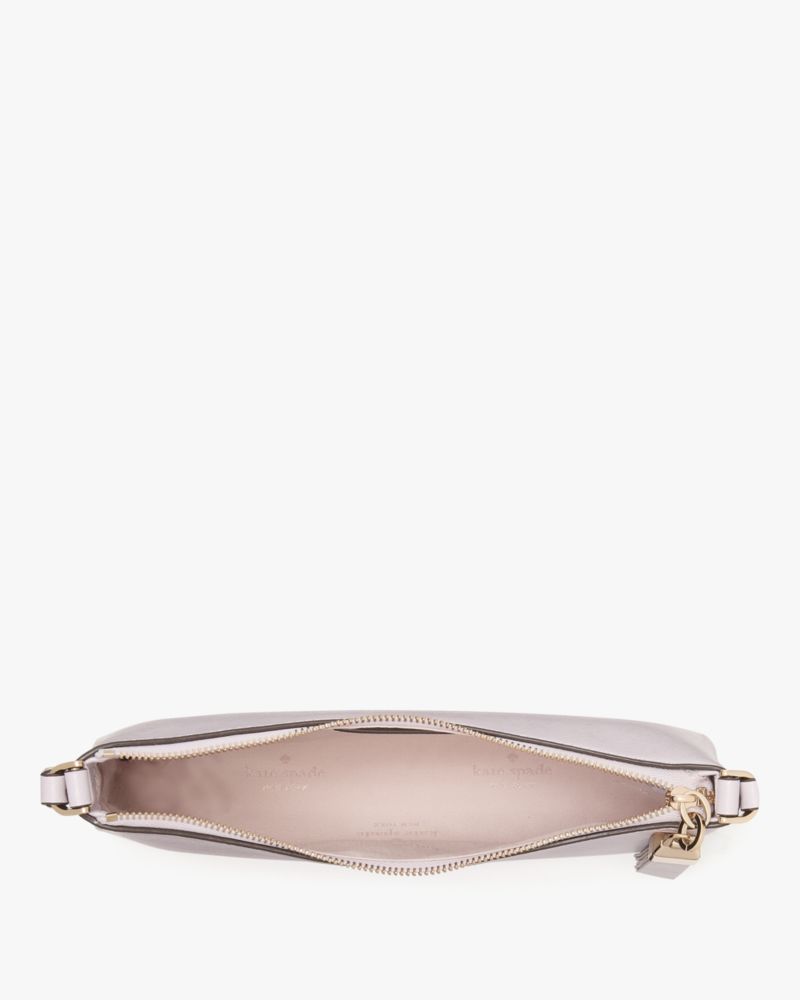 Kate Spade,Sadie Small Crossbody,Lining Leather,Crossbody,Logo,Word Embellishment,Metal,Lined,Casual,White