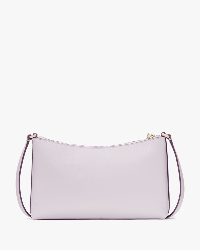Kate Spade,Sadie Small Crossbody,Lining Leather,Crossbody,Logo,Word Embellishment,Metal,Lined,Casual,White
