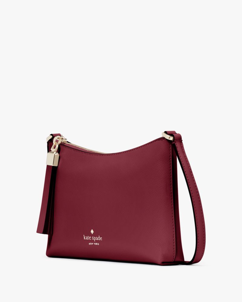 Kate Spade,Sadie Small Crossbody,Lining Leather,Crossbody,Word Embellishment,Metal,Logo,Lined,Casual,