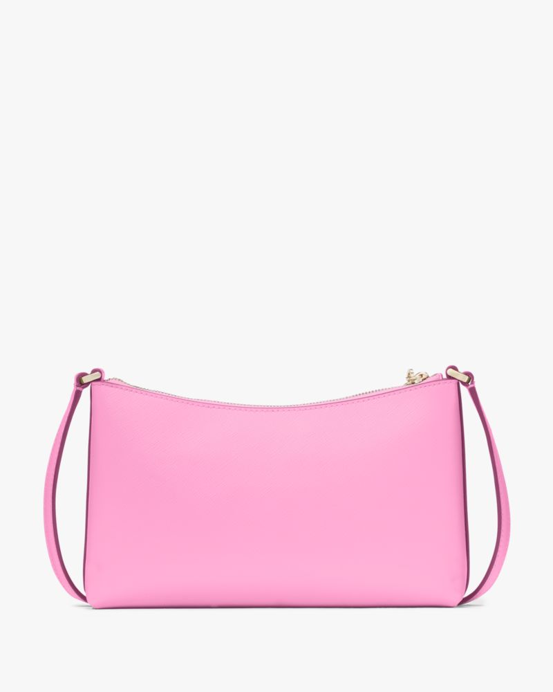Kate Spade,Sadie Small Crossbody,Lining Leather,Crossbody,Logo,Word Embellishment,Metal,Lined,Casual,Pink