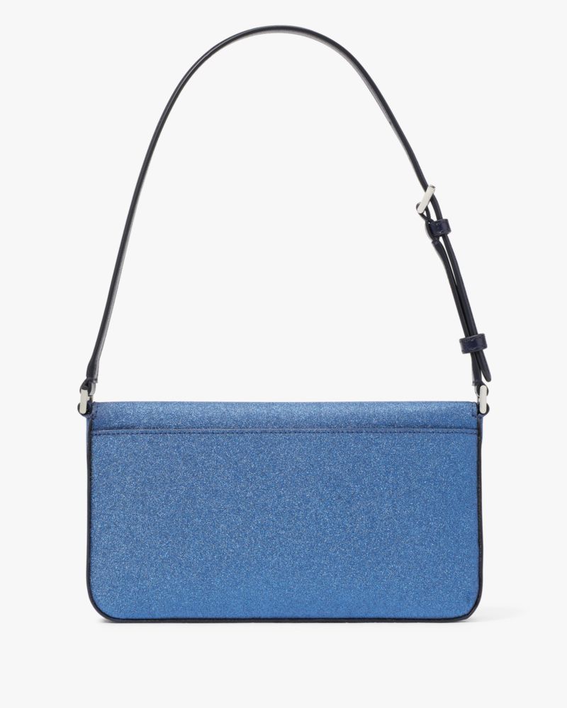 Kate Spade,Glitter Tinsel Flap Shoulder Bag,Blue