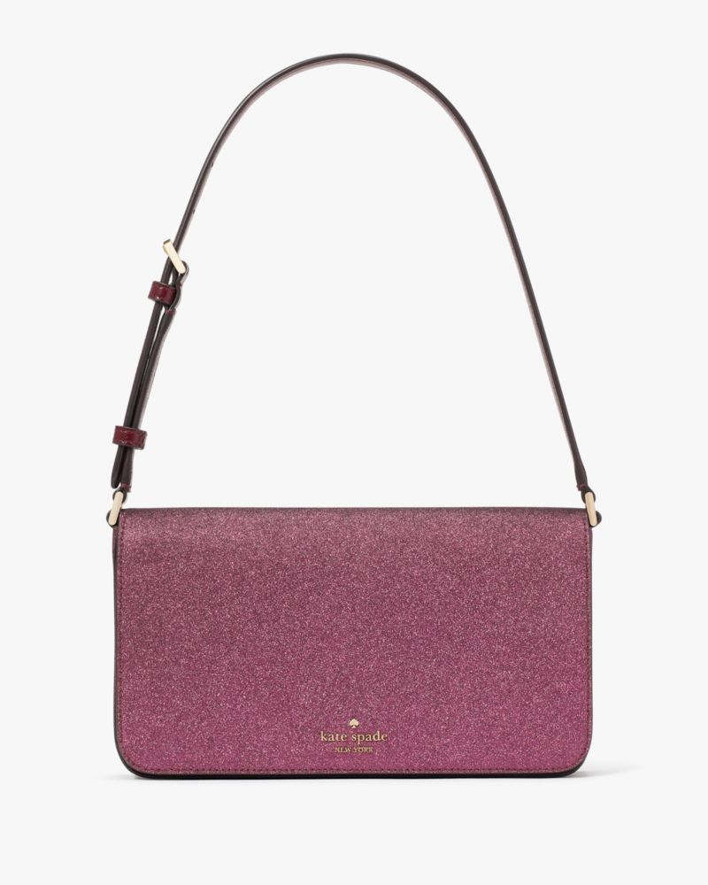 Kate Spade,Glitter Tinsel Flap Shoulder Bag,