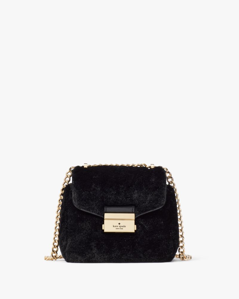 Carey Faux Fur Micro Flap Crossbody Kate Spade Outlet