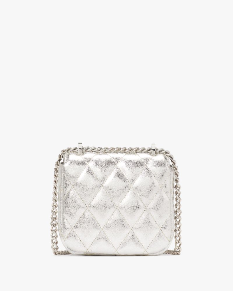 Kate Spade,Carey Metallic Micro Flap Crossbody,