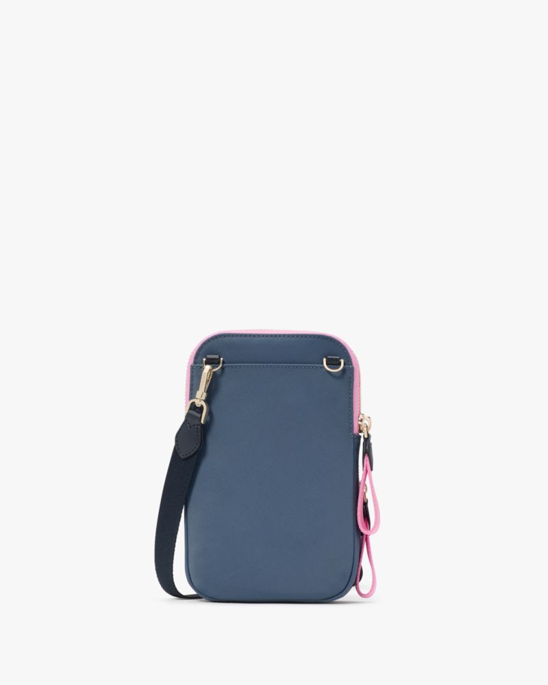 Kate Spade,チェルシー カラーブロック ノース サウス デュアル ジップ フォン クロスボディ,テック,ブルーストーンマルチ