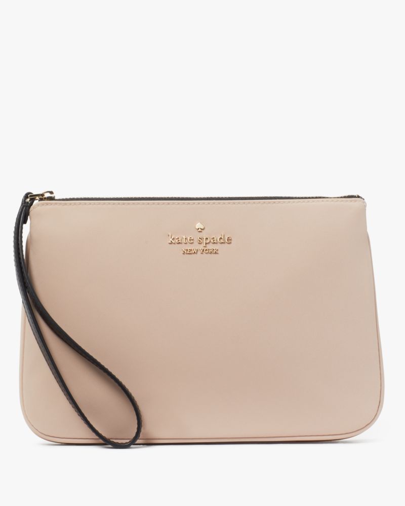 Kate Spade,Chelsea Medium Wristlet Pouch,Beige