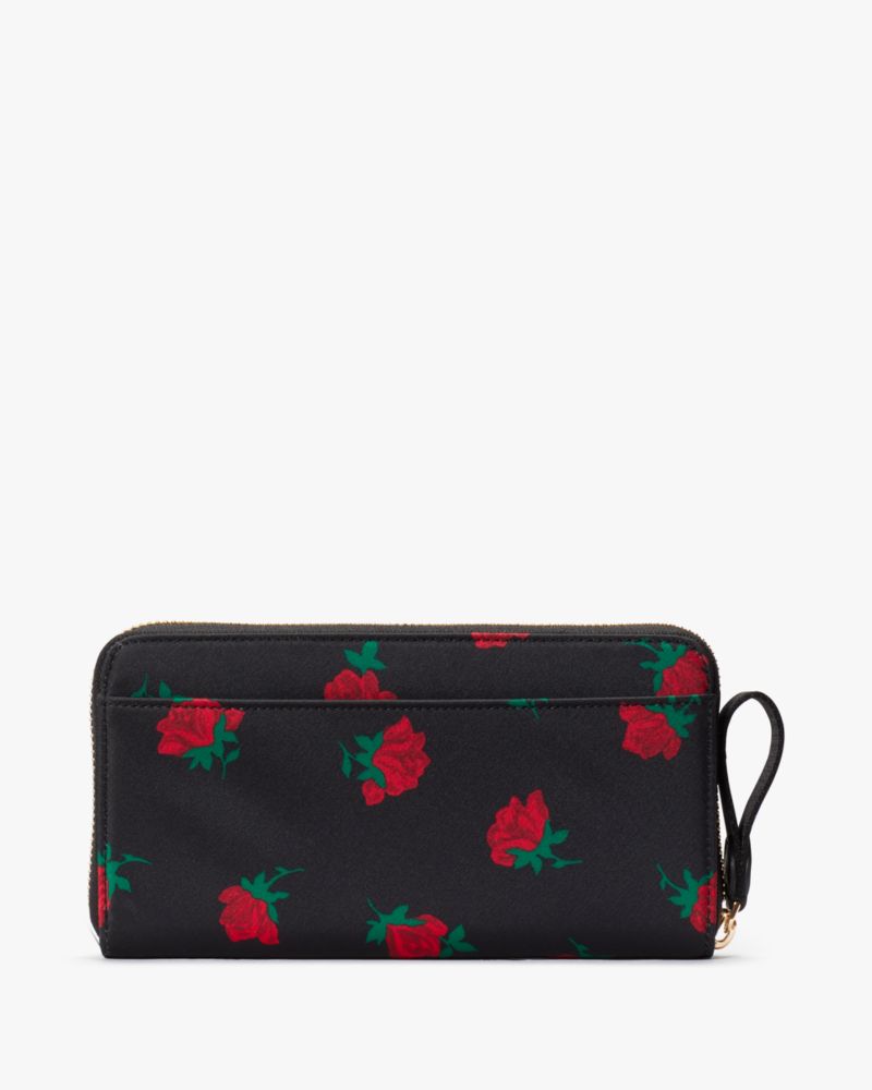 Coach Essential Floral Printed Leather Card Case, Black/Multi