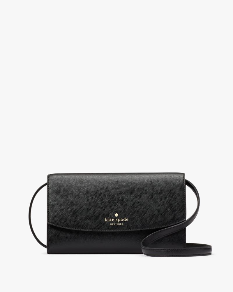 Kate Spade,Dana Small Flap Crossbody,Black