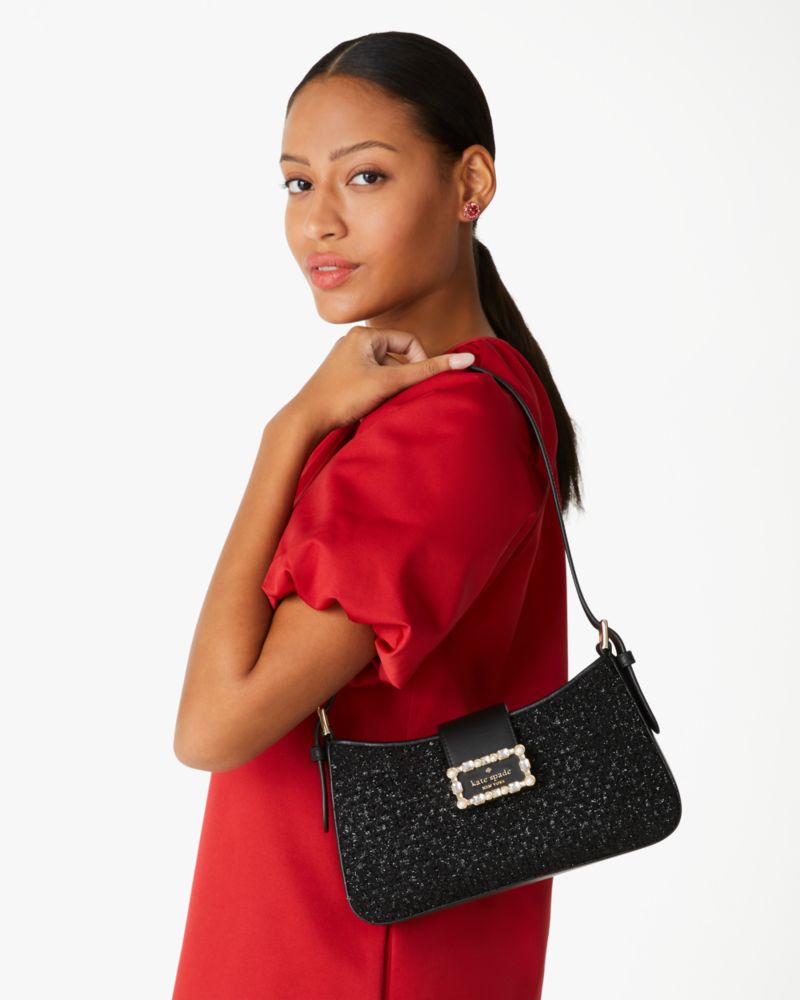 Reegan Tinsel Tweed Small Shoulder Bag | Kate Spade Outlet