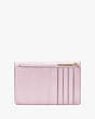 Kate Spade,Dumpling Croc Embossed Small Card Holder,Quartz Pink
