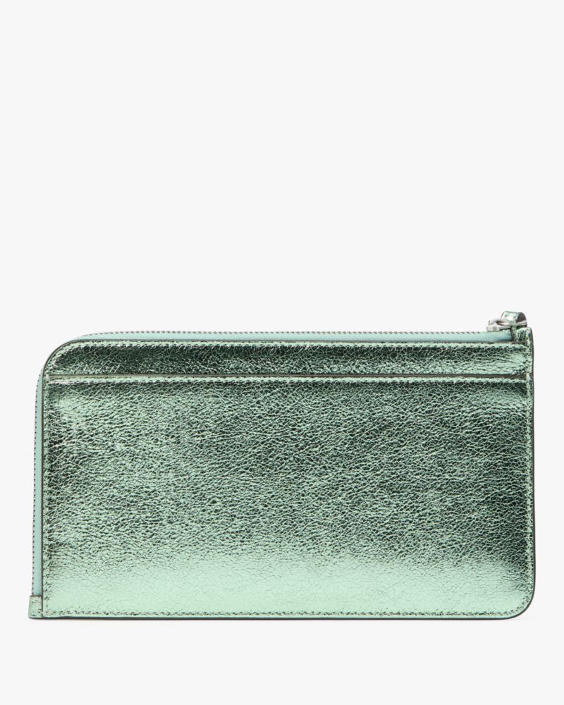 Kate Spade,Lucy Metallic Medium L-zip Wristlet,