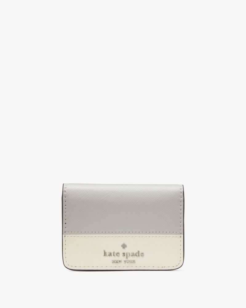 Kate Spade,マディソン カラーブロック トップ ジップ カード ホルダー,財布小物,プラチナグレーマルチ