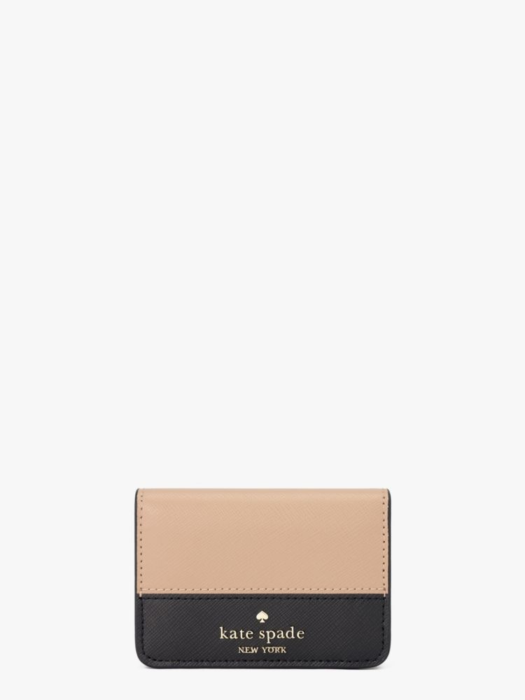 Kate Spade,マディソン カラーブロック トップ ジップ カード ホルダー,財布小物,トーステッドヘーゼルナッツマルチ