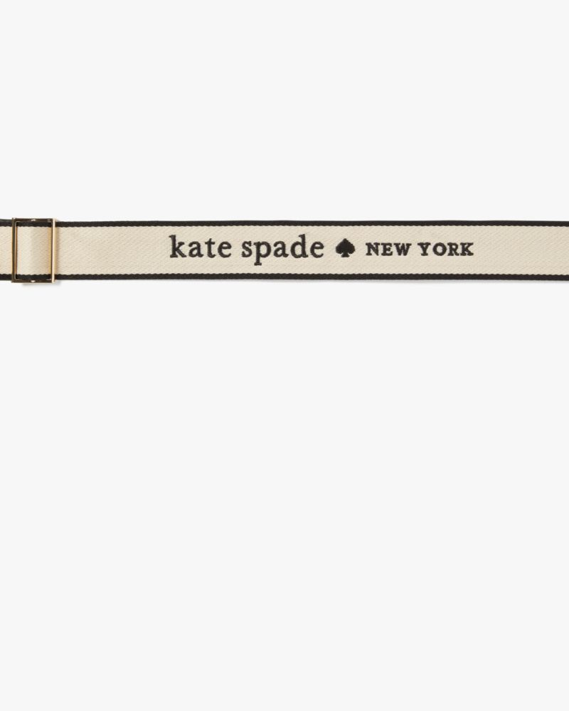 Kate Spade,Logo Webbing Bag Strap,Light Natural Multi