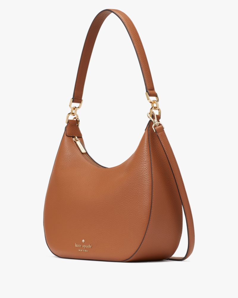 Kate Spade,Janie Pebbled Leather Shoulder Bag,Warm Gingerbread