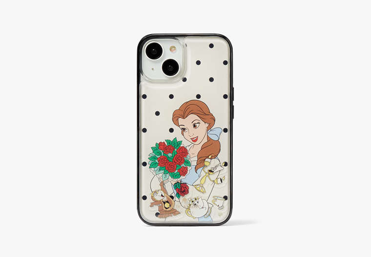 Kate Spade,Disney x Kate Spade New York Beauty and the Beast iPhone 14 Case,Cream Multi image number 0