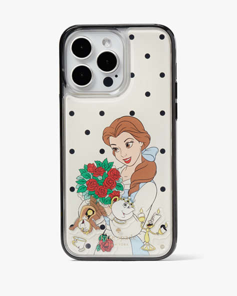 Kate Spade,Disney x Kate Spade New York Beauty and the Beast iPhone 14 Pro Max Case,Cream Multi