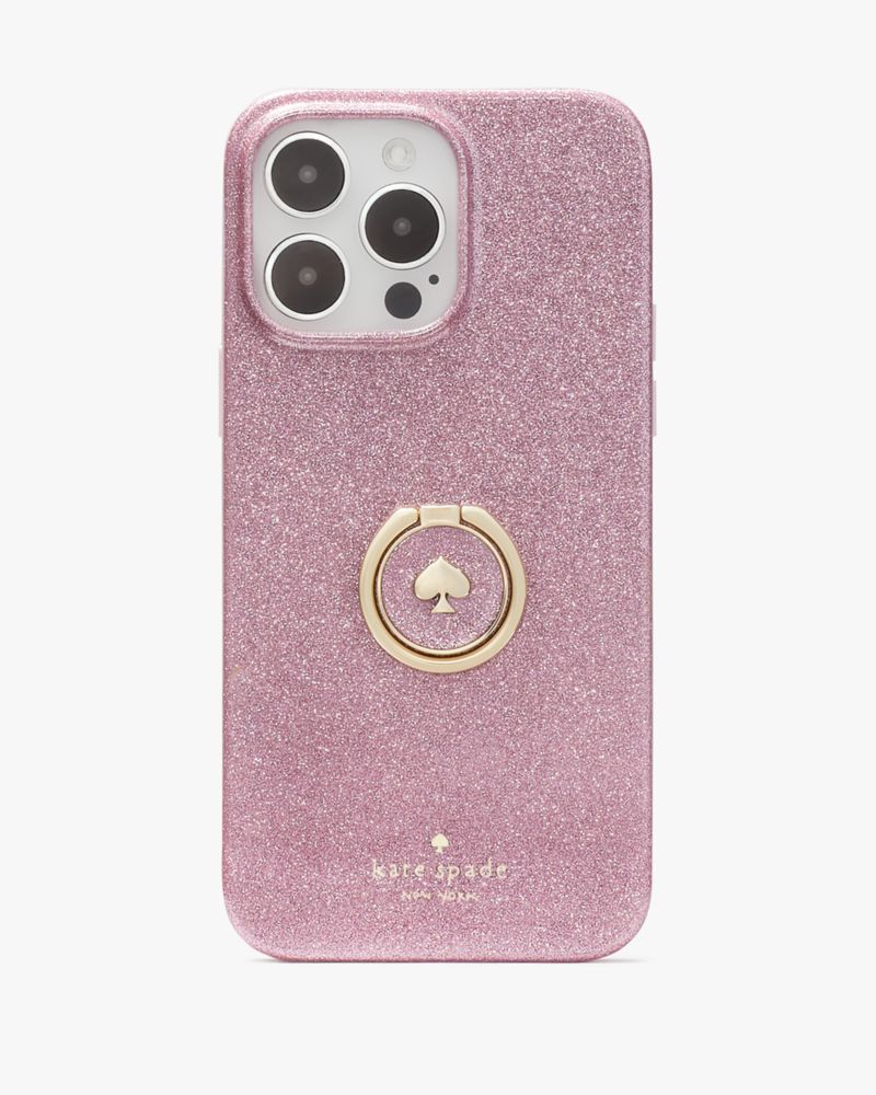 Kate Spade,グリッター バンドル 14 PRO ケース,テック,ミトンピンク