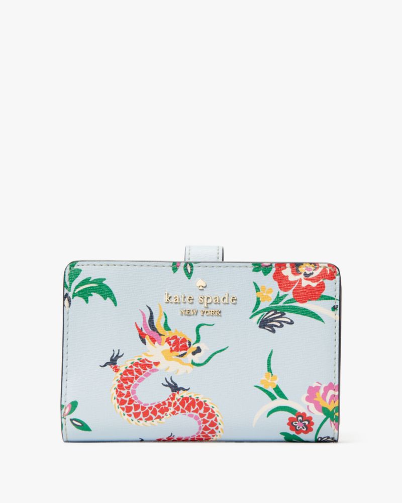 Dragon Printed Medium Compact Bifold Wallet | Kate Spade Outlet