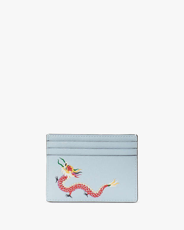 Dragon Printed Small Slim Card Holder | Kate Spade Outlet