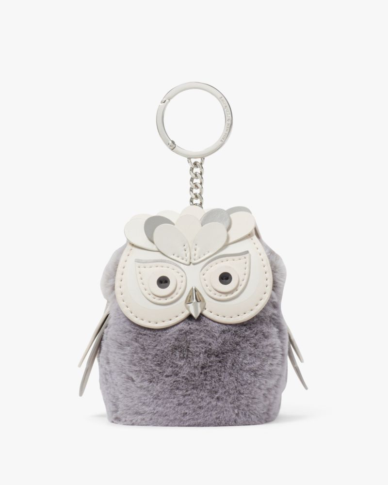 Kate Spade owl keychain key fob