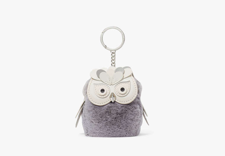 Kate Spade,Hoot 3D Coin Purse,Grey Multi image number 0