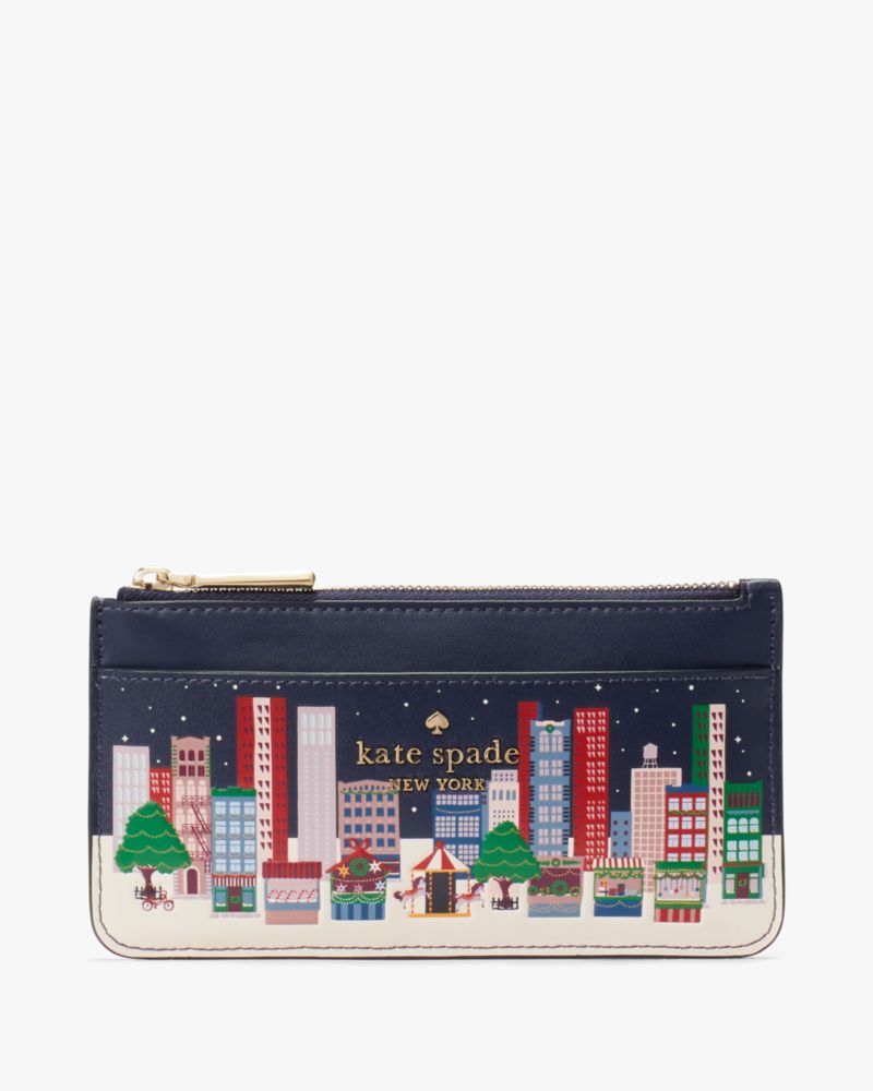 Kate Spade,ウィンター ワンダース ラージ スリム カード ホルダー,財布小物,マルチ