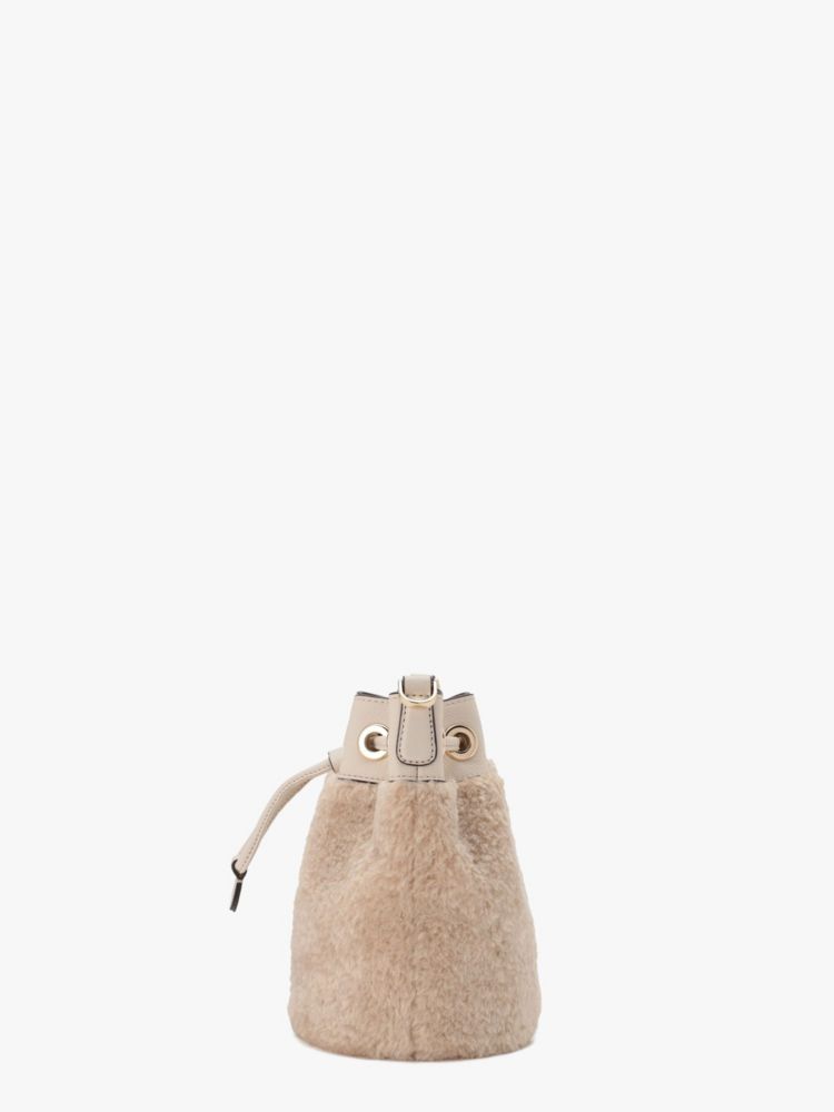 Shearling mini bucket discount bag