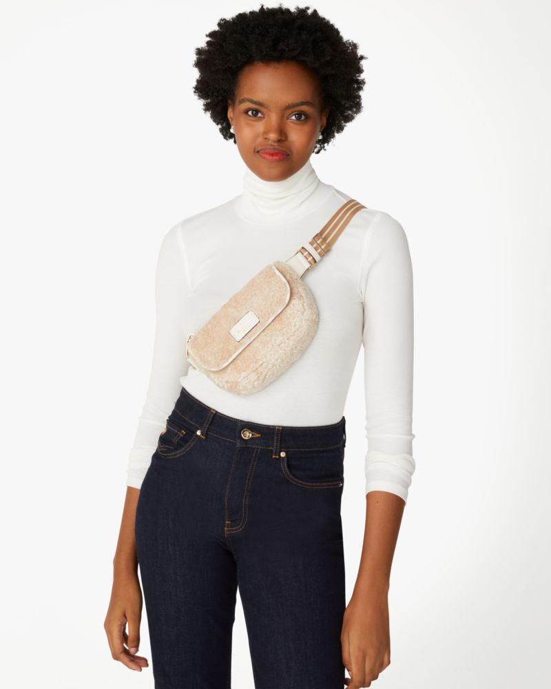 Kate Spade,Rosie Faux Shearling Belt Bag,