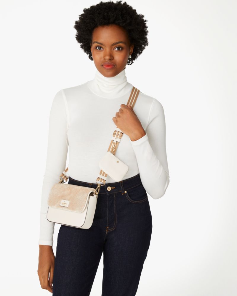 Rosie Faux Shearling Flap Crossbody | Kate Spade Outlet