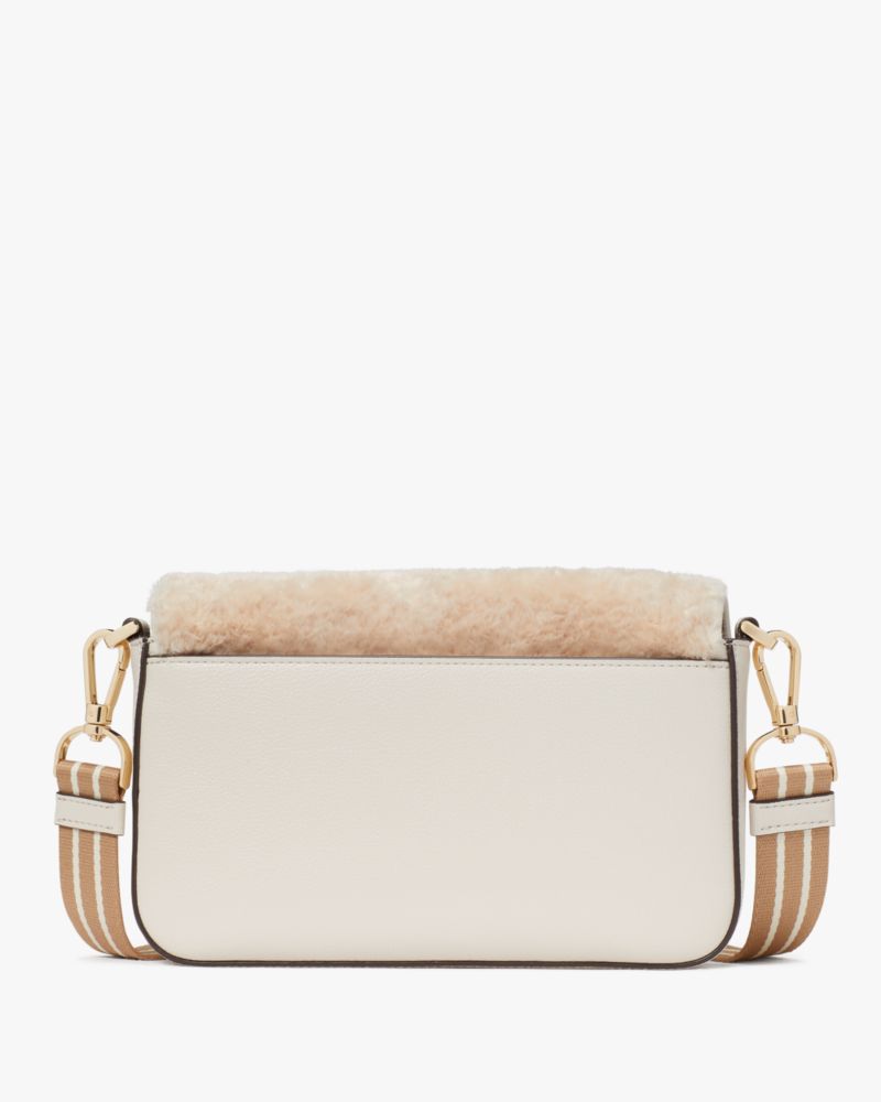 Kate Spade,ロージー ミックスド マテリアル スモール フラップ クロスボディ,バッグ,ナチュラルマルチ